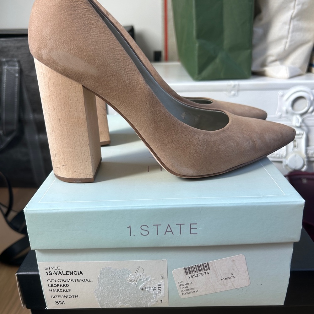 1. State Women's Tan Block Heel